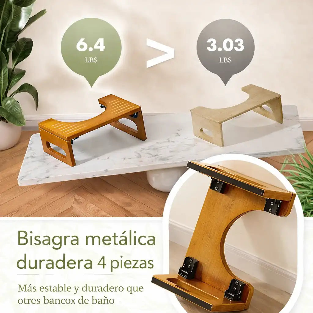 Posturex™ | Banco Ergonómico Plegable 🎁 Regalo Gancho Multiusos