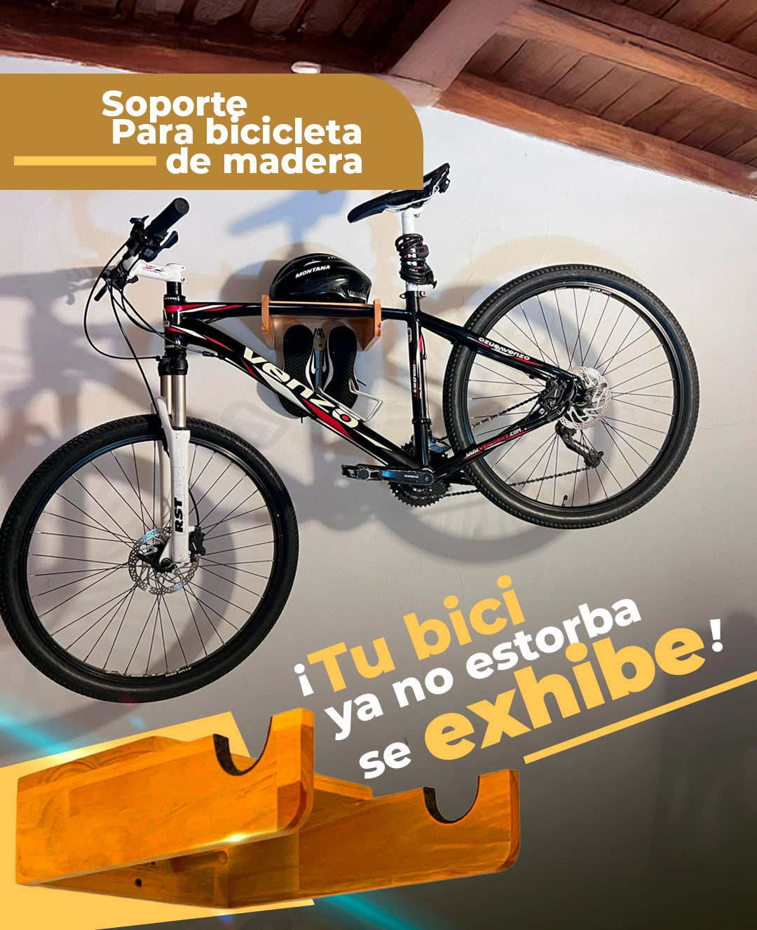 Soporte de Madera para Bicicleta